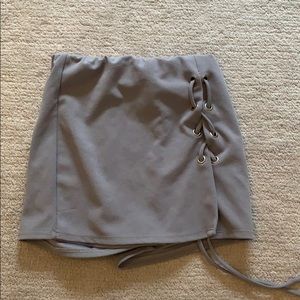 Grey mini skirt